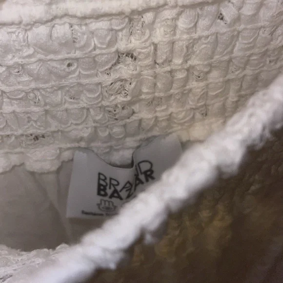 High rise super wide leg Lace pants white Size L - Picture 11 of 17